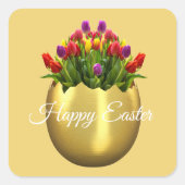 Osterkleber Quadratischer Aufkleber (Vorderseite)