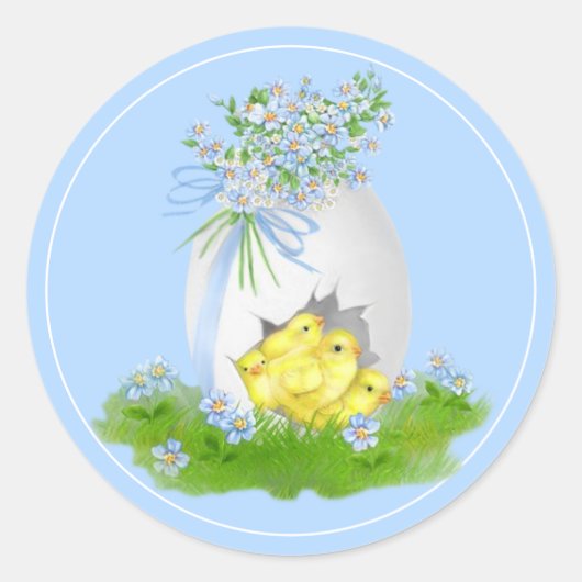 Osterkleber Runder Aufkleber (Vorderseite)