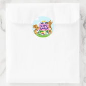 Osterkleber Runder Aufkleber (Tasche)