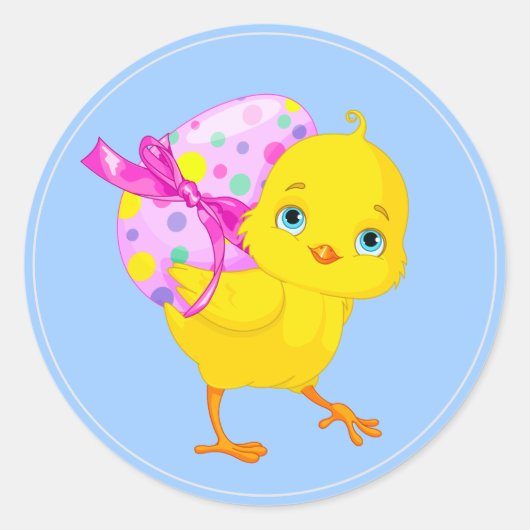 Osterkleber Runder Aufkleber (Vorderseite)