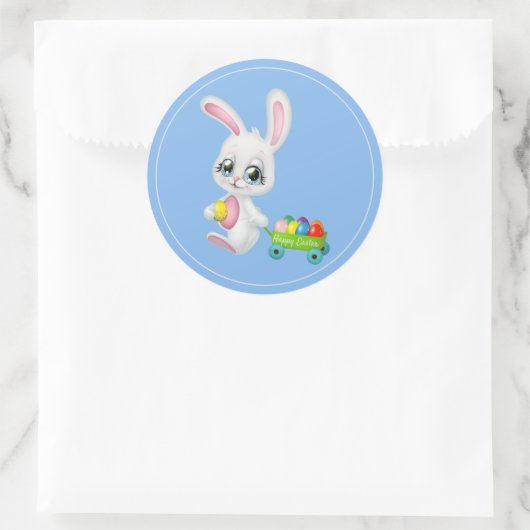 Osterkleber Runder Aufkleber (Tasche)