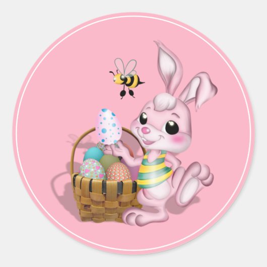 Osterkleber Runder Aufkleber (Vorderseite)