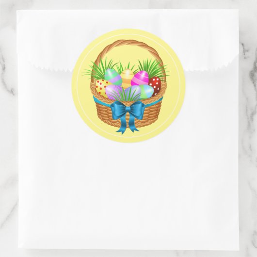 Osterkleber Runder Aufkleber (Tasche)