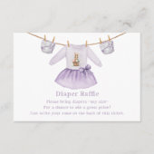 Osterkleid Windelwanne Lila Babydusche Begleitkarte (Vorderseite)