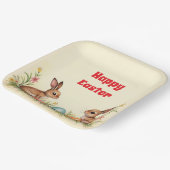 Osterkleine Kaninchen Vintag Populäre Sammlung Pappteller (Gewinkelt)