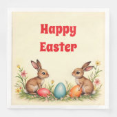 Osterkleine Kaninchen Vintag Populäre Sammlung Serviette (Vorderseite)