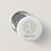 Osterknopf mit süßem Hasendesign Button (Vorne & Hinten)
