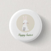Osterknopf mit süßem Hasendesign Button (Vorderseite)