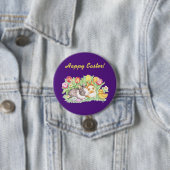 Osterknopf mit Vintage-Hasen Button (Beispiel)
