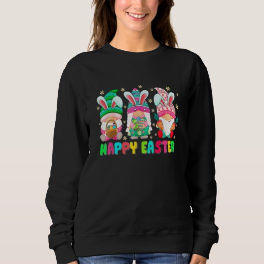 Osterkolade Funny Gnome Bunny Egg Jagd Matchin Sweatshirt (Vorderseite)