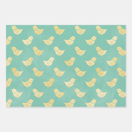 Osterkollektion 3 Giftpackung Bunny Chick Geschenkpapier Set (Vorderseite 3)