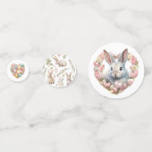 Osterkonfetti mit Kaninchen, Eiern und Lamm Konfetti (Vorderseiten)