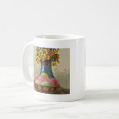 Osterkorb Eier Blumen Antik Kaffeetasse (Vorderseite Links)