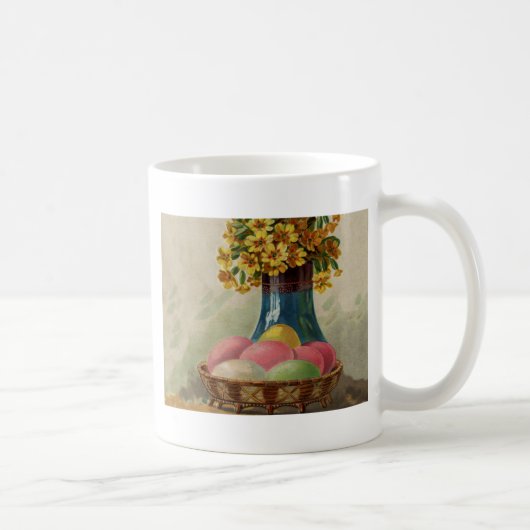Osterkorb Eier Blumen Antik Kaffeetasse (Rechts)