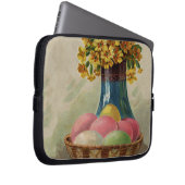 Osterkorb Eier Blumen Antik Laptopschutzhülle (Vorne Rechts)