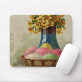 Osterkorb Eier Blumen Antik Mousepad (Mit Mouse)