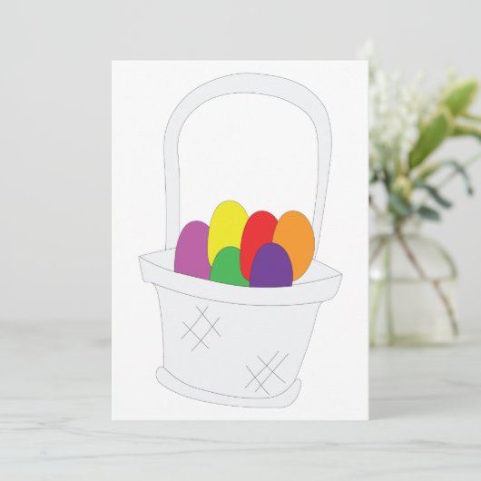 Osterkorb Einladung (Stehend Vorderseite)