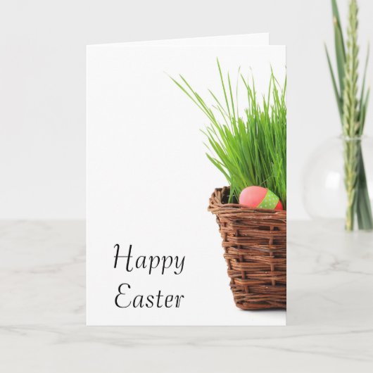 Osterkorb Feiertagskarte (Vorderseite)