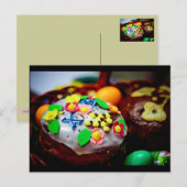 Osterkorb Feiertagspostkarte (Vorne/Hinten)