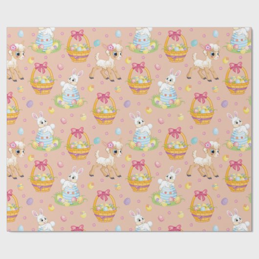 Osterkorb Geschenkpapier (Flach)