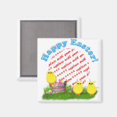 Osterkorb mit Baby Chicks Foto Rahmen Magnet (Vorderseite/Rückseite)