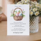 Osterkorb mit Ei- und Eierjagd Einladung