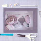 Osterkorb mit Eiern und Rose der Blume Keramik Seidenpapier (Handwerk)