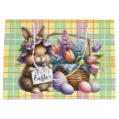 Osterkorb mit Hase Große Geschenktüte (Vorderseite)