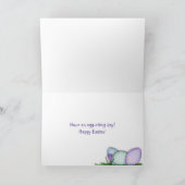 Osterkorb mit Kaninchen Feiertagskarte (Innenseite)