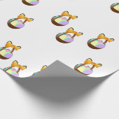 Osterkorb mit Orangenbogen Geschenkpapier (Ecke)