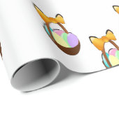 Osterkorb mit Orangenbogen Geschenkpapier (Rolleneckpunkt)