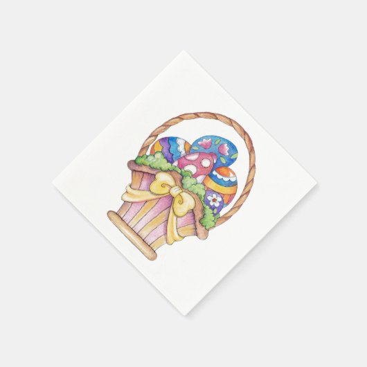 Osterkorb - Papier Napkins Serviette (Ecke)