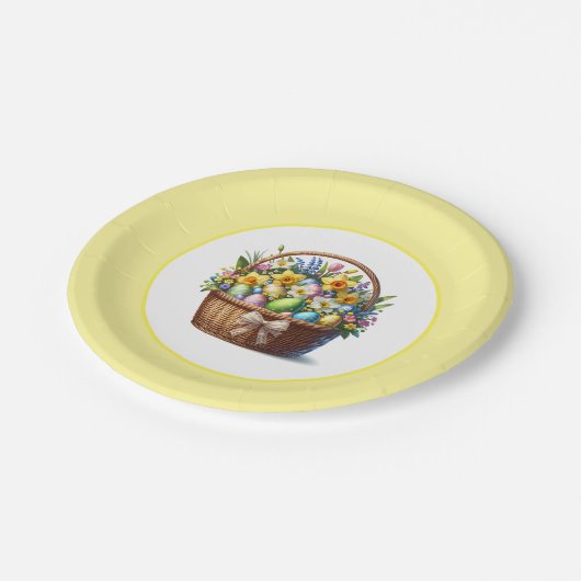 Osterkorb  pappteller (Schrägansicht)