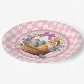 Osterkorb Pappteller (Schrägansicht)