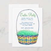 Osterkorb-Party lädt ein Einladung (Vorne/Hinten)