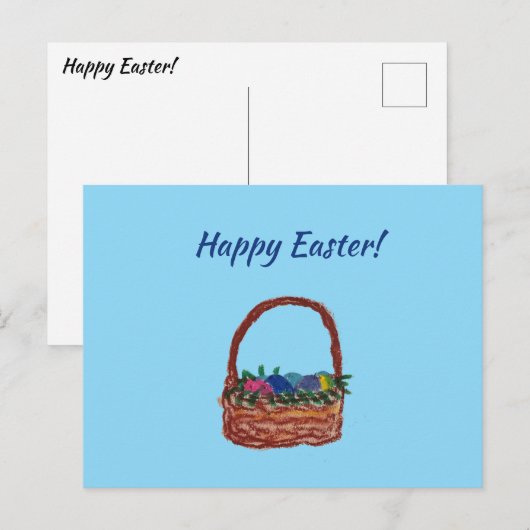 Osterkorb Postkarte (Vorne/Hinten)