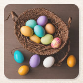 Osterkorb Rechteckiger Pappuntersetzer (Vorderseite)