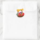 Osterkorb Runder Aufkleber (Tasche)