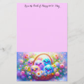 Osterkorb-Schreibwaren Briefpapier (Vorderseite)