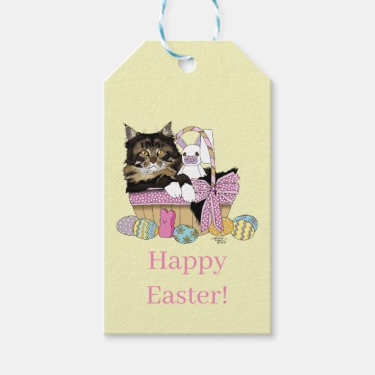 Osterkorb TabbyKitten Geschenkanhänger (Vorderseite)