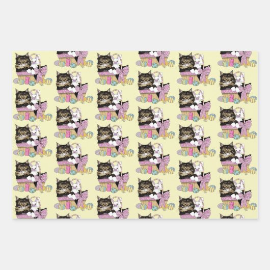 Osterkorb TabbyKitten Geschenkpapier Set (Vorderseite 2)