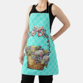 Osterkorb Türkis Gestaltete Schürze (InSitu)
