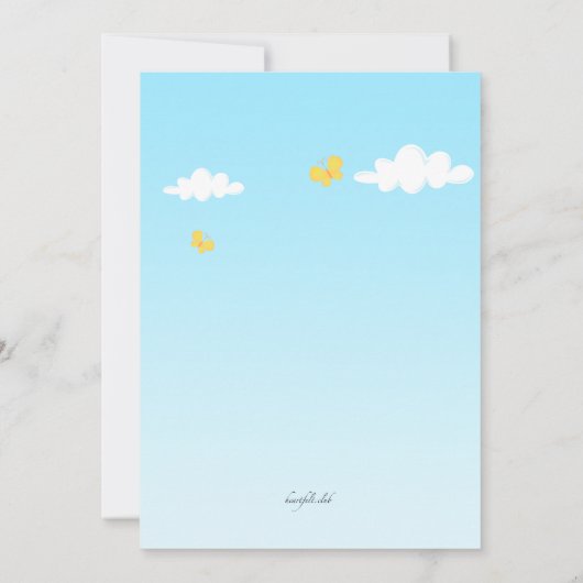 Osterkorb zum Geburtstag Einladung (Rückseite)