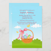 Osterkorb zum Geburtstag Einladung (Vorne/Hinten)