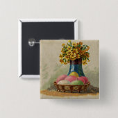 Osterkörbchen Blume Antike Button (Vorne & Hinten)