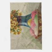 Osterkörbchen Blume Antike Geschirrtuch (Vertikal)