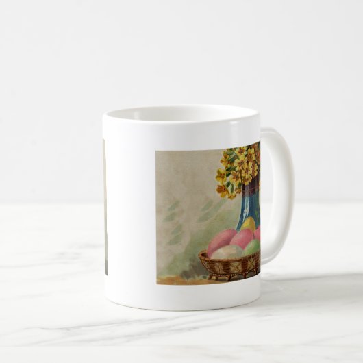Osterkörbchen Blume Antike Kaffeetasse (VorderseiteRechts)