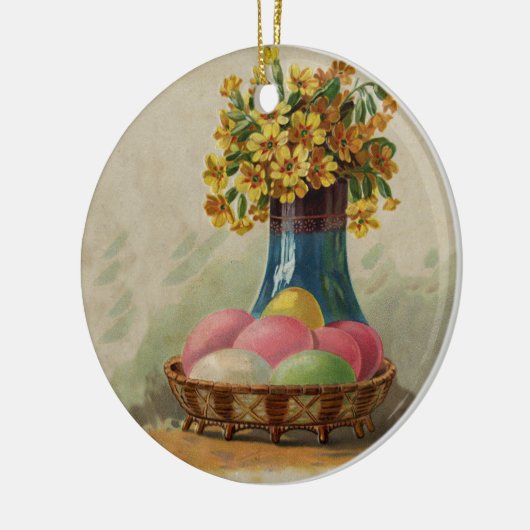 Osterkörbchen Blume Antike Keramik Ornament (Links)