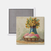Osterkörbchen Blume Antike Magnet (Vorderseite/Rückseite)