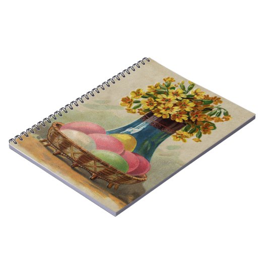 Osterkörbchen Blume Antike Notizblock (Linke Seite)